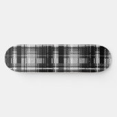 Schwarz-weißer Flannel Kariert Tartan Skateboard (Horizontal)