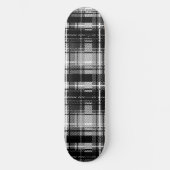 Schwarz-weißer Flannel Kariert Tartan Skateboard (Vorderseite)