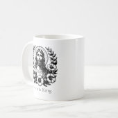 Schwarz-weißer Florer Jesus Christ Guardian Angel Kaffeetasse (Vorderseite Links)