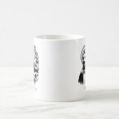Schwarz-weißer Florer Jesus Christ Guardian Angel Kaffeetasse (Mittel)