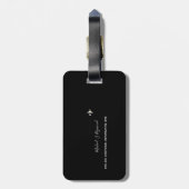 Schwarz-weißer Foto Gepäckanhänger (Rückseite vertikal)