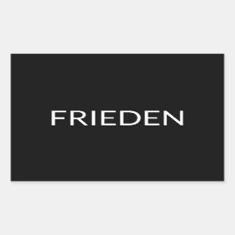 Schwarz-weißer Frieden in Deutschland Rechteckiger Aufkleber