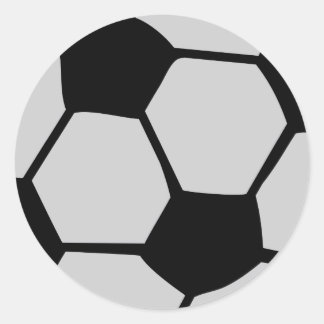 Schwarz-weißer Fußball Runder Aufkleber
