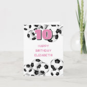 Schwarz-weißer Fußballbälle Kindergeburtstag Karte (Vorderseite)