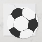 Schwarz-weißer Fußballsport Geburtstag Einladung (Rückseite)