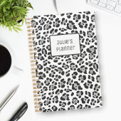 Schwarz-weißer Gepunkteter Planer