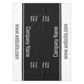 Schwarz-weißer Geschäftstext Ihr Logo hier Vorlage Tischdecke (Vorderseite)