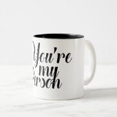Schwarz-weißer Geschenk Kaffee sind Sie meine Zweifarbige Tasse (VorderseiteRechts)
