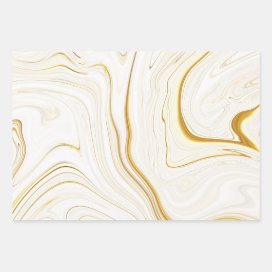 Schwarz-weißer Glitzer aus Goldmarmor Geschenkpapier Set (Vorderseite 3)