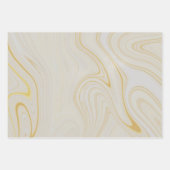 Schwarz-weißer Glitzer aus Goldmarmor Geschenkpapier Set (Vorderseite 2)