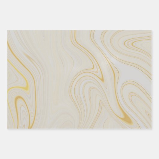 Schwarz-weißer Glitzer aus Goldmarmor Geschenkpapier Set (Vorderseite 2)