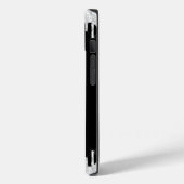 Schwarz-weißer Glitzer Silver Monogram Case-Mate iPhone Hülle (Rückseite / Links)