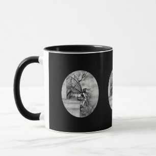 Schwarz-weißer Gothic-Fee-Mug, Tasse