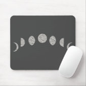 Schwarz-weißer grauer Mond setzt moderne Minimalph Mousepad (Mit Mouse)