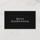 Schwarz-weißer Grauer QR-Code minimalistisch Visitenkarte (Vorderseite)