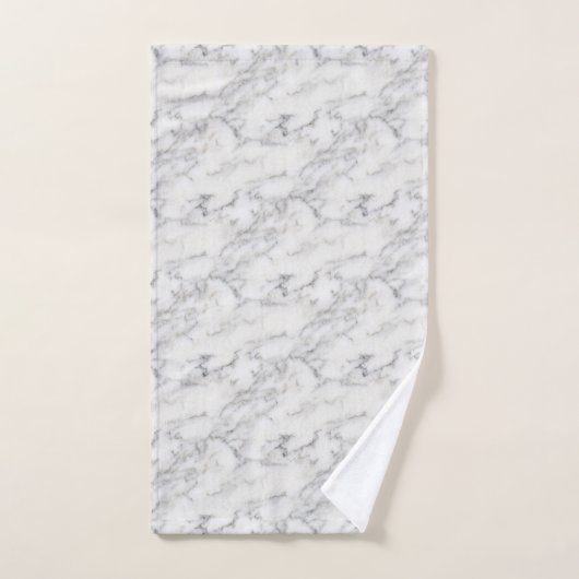 Schwarz-weißer grauer Stein aus klassischem Marmor Badhandtuch Set (Handtuch)