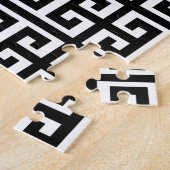 Schwarz-weißer griechischer Schlüssel Puzzle (Seite)