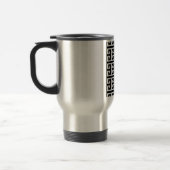 Schwarz-weißer griechischer Schlüssel Reisebecher (Links)