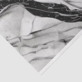 Schwarz-weißer großer Abstrakter Marmor 1a Seidenpapier (Ausschnitt)