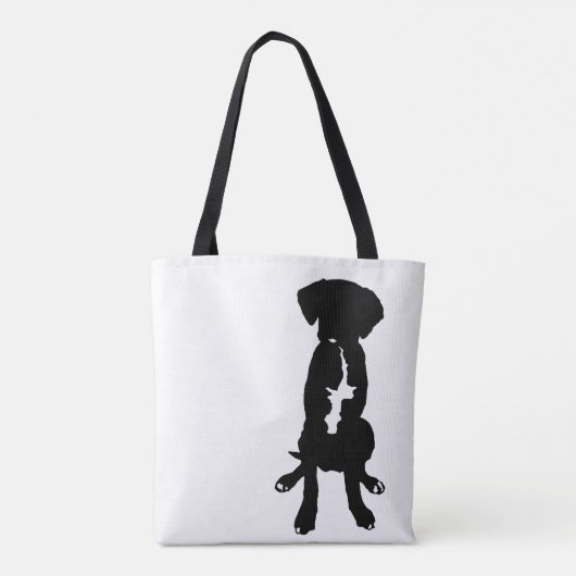 Schwarz-weißer großer tasche (Rückseite)