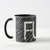 Schwarz-weißer Grunge-Fuel Tasse (Links)