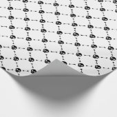 Schwarz-weißer Halbkugeldruck Geschenkpapier (Ecke)