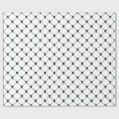 Schwarz-weißer Halbkugeldruck Geschenkpapier (Flach)