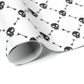 Schwarz-weißer Halbkugeldruck Geschenkpapier (Rolleneckpunkt)