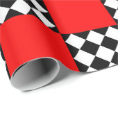 Schwarz-weißer Harlequin-Square-Shape Geschenkpapier (Rolleneckpunkt)