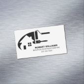 Schwarz-weißer Hausmaler Beruflich Magnetische Visitenkarte (Beispiel)