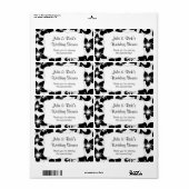 Schwarz-weißer Hibiskus Wasserflasche - anpassen! (Vorne)