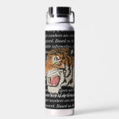 Schwarz-weißer Hintergrund Wilder Holz Trinkflasche (Rückseite)