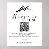 Schwarz-weißer Hochzeitsfonds Poster (Vorne)