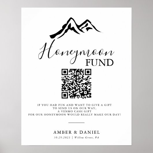 Schwarz-weißer Hochzeitsfonds Poster (Vorne)