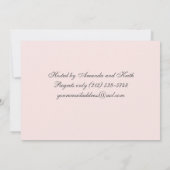 Schwarz-weißer Hochzeitskuchen, Polka dot Brautpar Einladung (Rückseite)