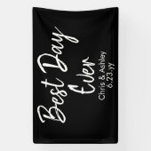 Schwarz-weißer Hochzeitstag Banner (Vertikal)