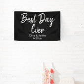 Schwarz-weißer Hochzeitstag Banner (InSitu)