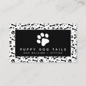 Schwarz-weißer Hundeschalter Visitenkarte (Vorderseite)