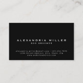 Schwarz-weißer Hundeschlitten Druckmuster Visitenkarte (Rückseite)