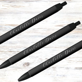 Schwarz-weißer individuelle Name Kugelschreiber