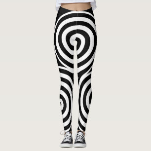 Schwarz-weißer Individuelle Name Leggings Yoga-S