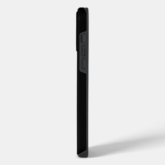 Schwarz-weißer Individuelle Name Monogram Stilvoll iPhone Hülle (Linke Seite)