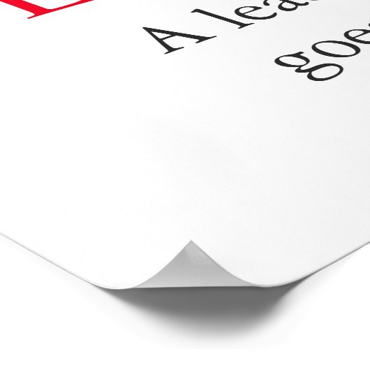 Schwarz-weißer Inspirationsvorsprung Poster (Ecke)