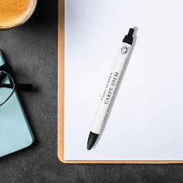 Schwarz-weißer inspirierender Zitat-Abschluss Kugelschreiber