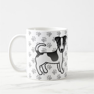 Schwarz-weißer Jack Russell Terrier Hund mit glatt Kaffeetasse
