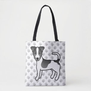 Schwarz-weißer Jack-Russell-Terrier-Hund mit glatt Tasche