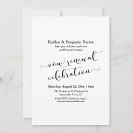 Schwarz-weißer Jahrestag der Erneuerung Einladung