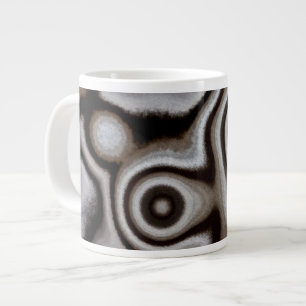 Schwarz-weißer Jaspisstein Jumbo-Tasse