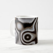Schwarz-weißer Jaspisstein Kaffeetasse (Vorderseite Links)