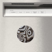 Schwarz-weißer Jaspisstein Magnet (In Situ (Geschirrspüler))